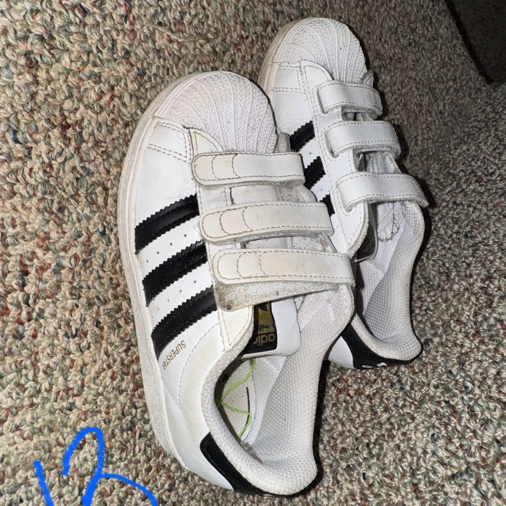 Adidas Kids White and Black Sneakers